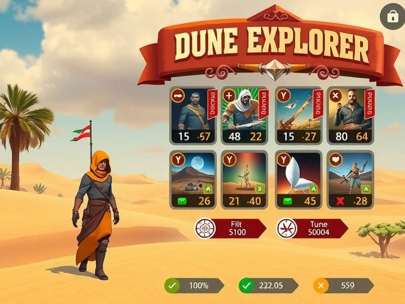 Dune Explorer character customization and skill tree